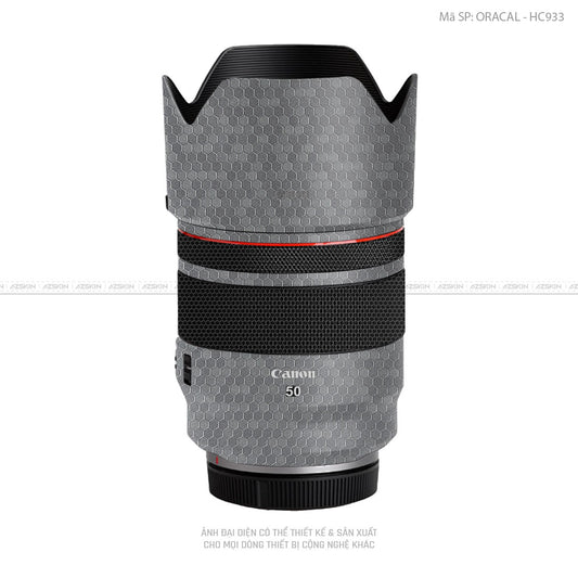 Dán Skin Ống Kính Canon Vân Nổi Tổ Ong Xám | ORACAL - HC933
