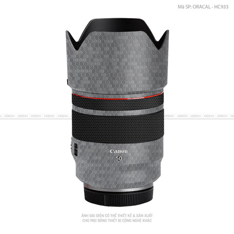 Dán Skin Ống Kính Canon Vân Nổi Tổ Ong Xám | ORACAL - HC933