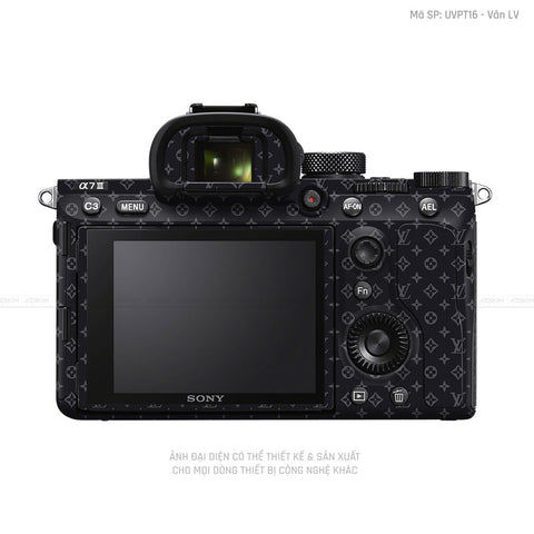 Dán Skin Máy Ảnh Sony Vân Pattern LV Đen Xanh | UVPT16