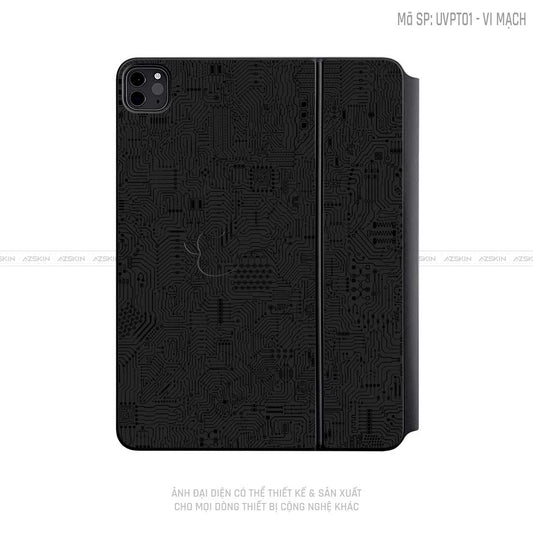 Dán Skin Magic Keyboard Vân Vi Mạch Đen | UVPT01