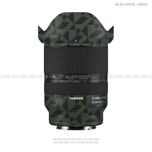 Dán Skin Ống Kính Tamron Vân Nổi Nordic Xanh | UVPT02