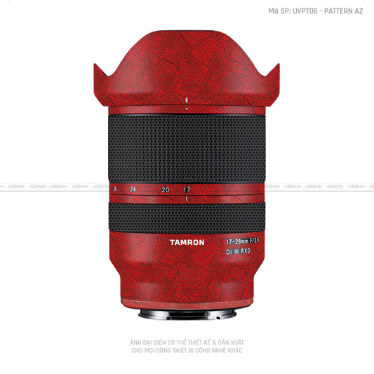 Dán Skin Ống Kính Tamron Vân Nổi Pattern AZ Đỏ | UVPT06