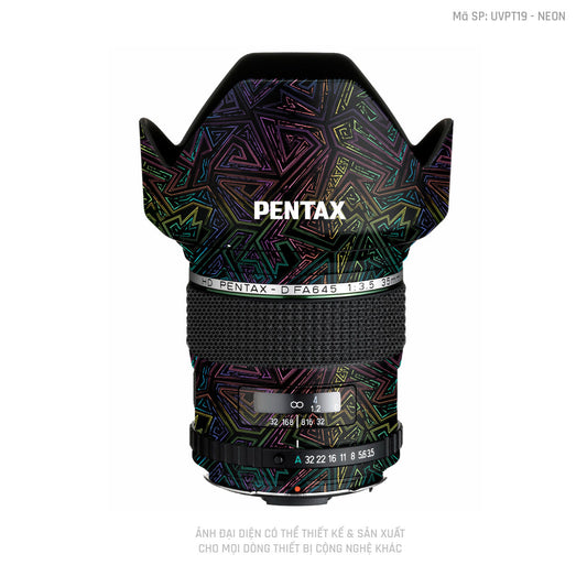 Dán Skin Ống Kính Pentax Vân Nổi Neon 02 | UVPT19