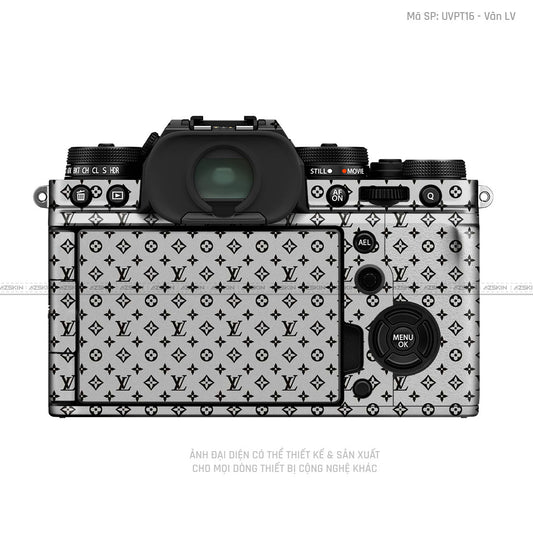 Dán Skin Máy Ảnh Fujifilm Vân Nổi Pattern LV Bạc | UVPT16
