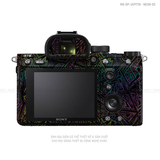 Dán Skin Máy Ảnh Sony Vân Nổi Neon 02 | UVPT19