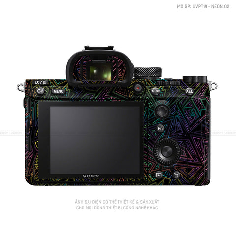 Dán Skin Máy Ảnh Sony Vân Nổi Neon 02 | UVPT19