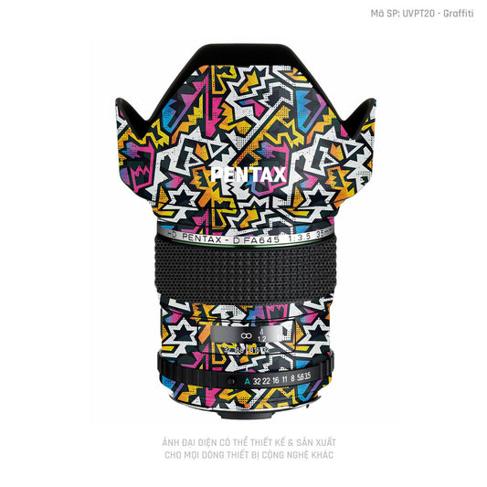 Dán Skin Ống Kính Pentax Vân Nổi Graffiti 03 | UVPT20