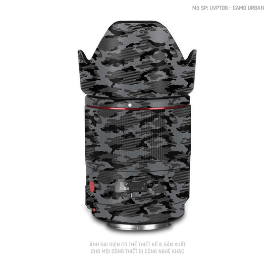 Dán Skin Ống Kính Máy Ảnh Vân Nổi Camo Urban Xám | UVPT08