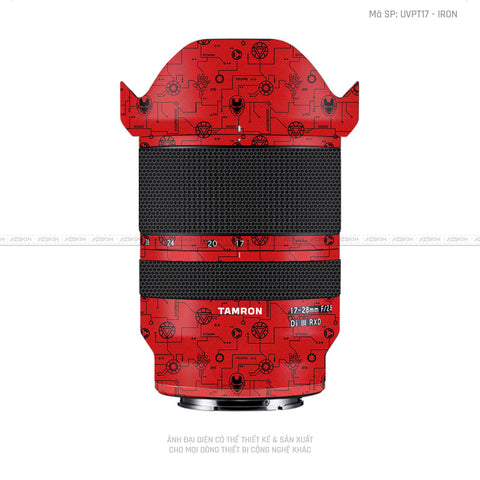 Dán Skin Ống Kính Tamron Vân Ironman Đỏ | UVPT17