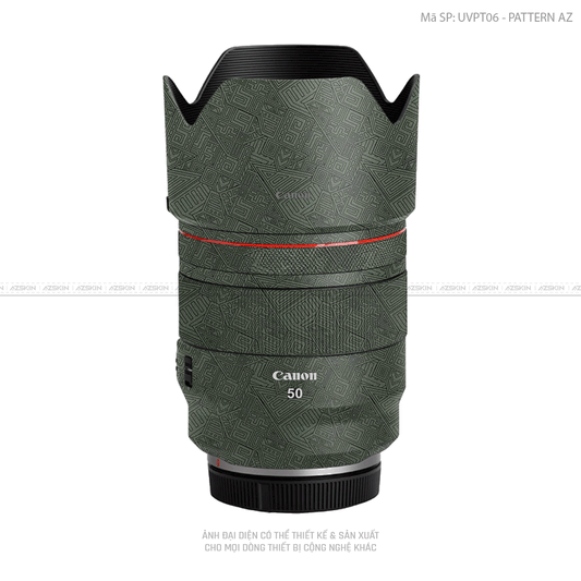 Dán Skin Ống Kính Canon Vân Nổi Pattern AZ Xanh | UVPT06