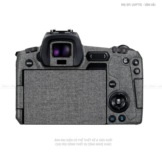 Dán Skin Máy Ảnh Canon Vân Nổi Vân Vải Xám | UVPT15