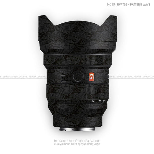 Dán Skin Ống Kính Sony Vân Nổi Pattern Wave Đen | UVPT09