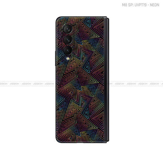 Dán Skin Galaxy Z Fold3 Vân Neon 03 | UVPT19