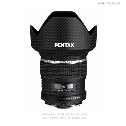 Dán Skin Ống Kính Pentax Vân Carbon Đen | AZFILM - CA01