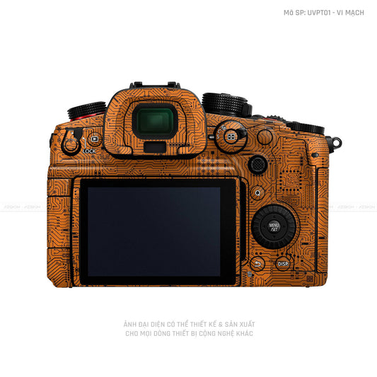 Dán Skin Máy Ảnh Lumix Vân Nổi Vi Mạch Cam | UVPT01