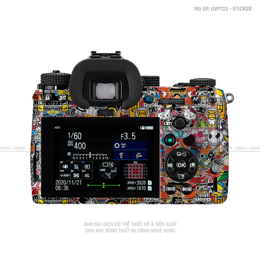 Dán Skin Máy Ảnh Pentax Vân Nổi Sticker 01 | UVPT22