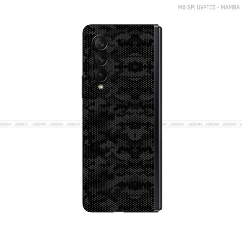 Dán Skin Galaxy Z Fold3 Vân Mamba Đen | UVPT05