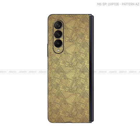 Dán Skin Galaxy Z Fold 6 Vân Pattern AZ Vàng | UVPT06