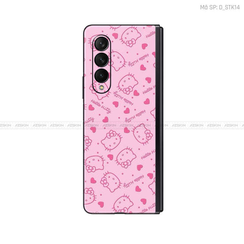 Dán Skin Galaxy Z Fold3 Hình Sticker Hello Kitty | D_STK14