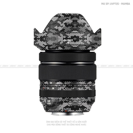 Dán Skin Ống Kính Fujifilm Vân Nổi Mamba Trắng | UVPT05