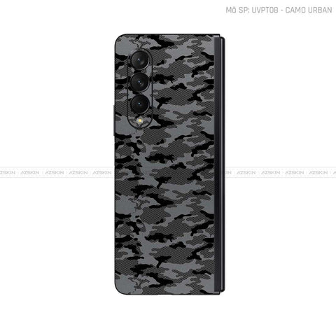 Dán Skin Galaxy Z Fold3 Vân Pattern Camo Urban Xám| UVPT08