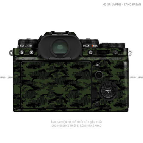 Dán Skin Máy Ảnh Fujifilm Vân Nổi Camo Urban Xanh rêu | UVPT08