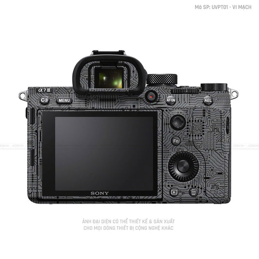 Dán Skin Máy Ảnh Sony Vân Nổi Vi Mạch Xám | UVPT01