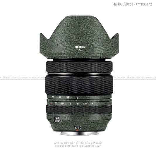 Dán Skin Ống Kính Fujifilm Vân Nổi Pattern AZ Xanh | UVPT06