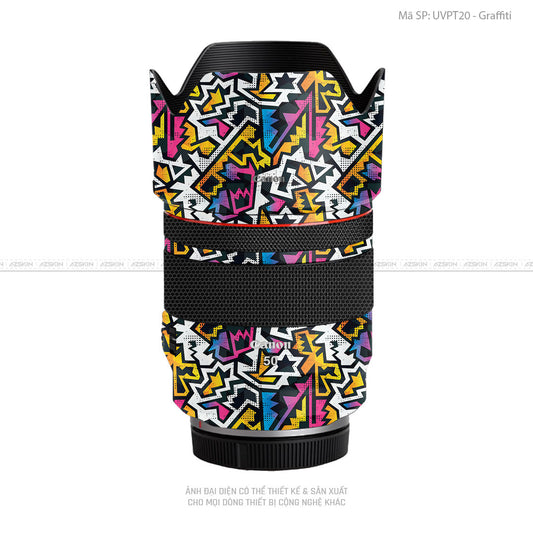 Dán Skin Ống Kính Canon Vân Nổi Graffiti 03 | UVPT20