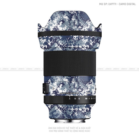 Dán Skin Ống Kính Sigma Vân Nổi Camo Digital Xanh | UVPT11