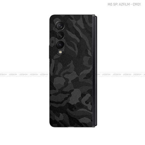Dán Skin Galaxy Z Fold3 Vân Camo Đen | AZFILM - CM01