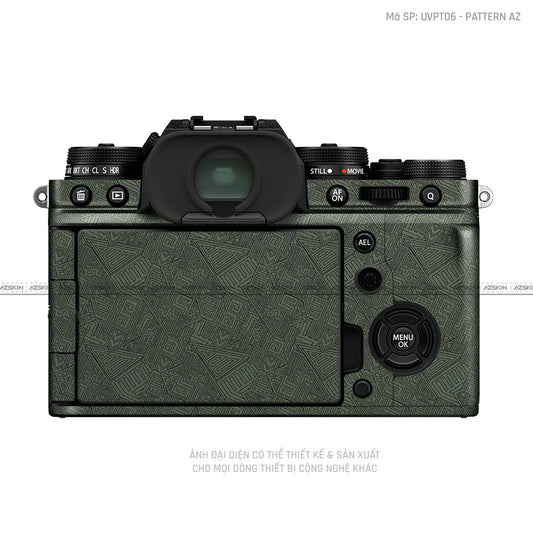Dán Skin Máy Ảnh Fujifilm Vân Nổi Pattern AZ Xanh | UVPT06