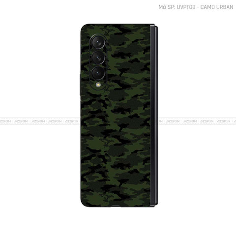 Dán Skin Galaxy Z Fold3 Vân Pattern Camo Urban Xanh | UVPT08