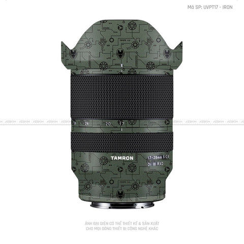 Dán Skin Ống Kính Tamron Vân Ironman Xanh | UVPT17