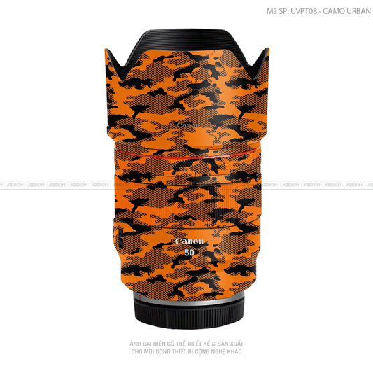 Dán Skin Ống Kính Canon Vân Nổi Camo Urban cam | UVPT08