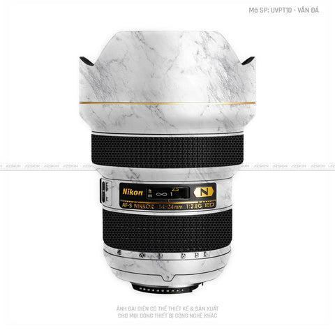 Dán Skin Ống Kính Nikon Vân Đá Trắng | UVPT10
