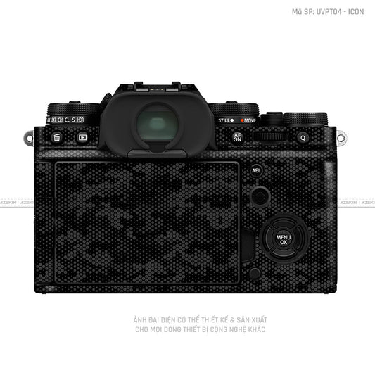 Dán Skin Máy Ảnh Fujifilm Vân Nổi Mamba Đen | UVPT05