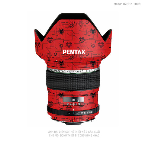 Dán Skin Ống Kính Pentax Vân IRonman Đỏ | UVPT17