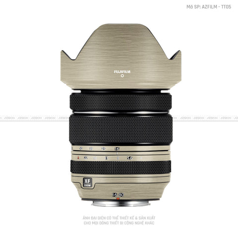 Dán Skin Ống Kính Fujifilm Vân Titan Xước Vàng Đồng | TT01