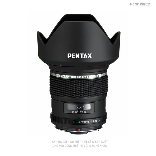 Dán Skin Ống Kính Pentax Đổi Màu Đen | K89021