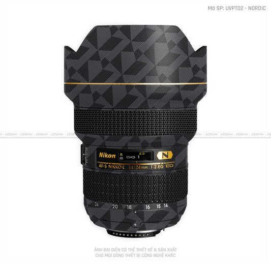 Dán Skin Ống Kính Nikon Vân Nổi Nordic Xám | UVPT02