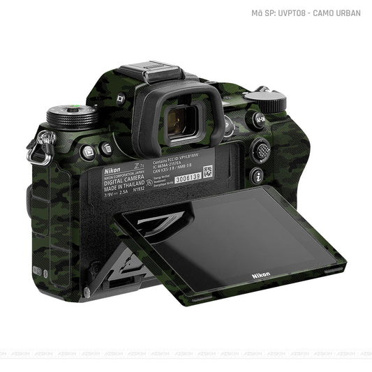 Dán Skin Máy Ảnh Nikon Vân Nổi Camo Urban Xanh | UVPT08