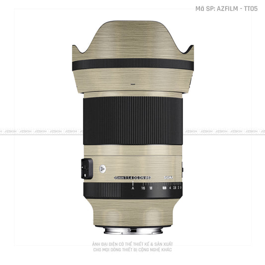 Dán Skin Ống Kính Sigma Vân Titan Xước Vàng | AZFILM - TT05