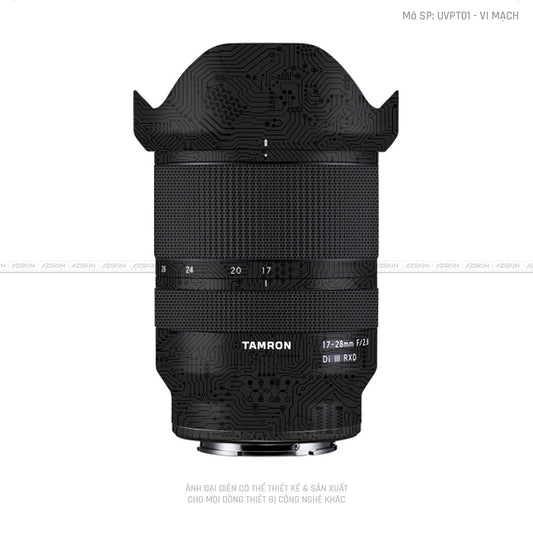 Dán Skin Ống Kính Tamron Vân Nổi Vi Mạch Đen | UVPT01