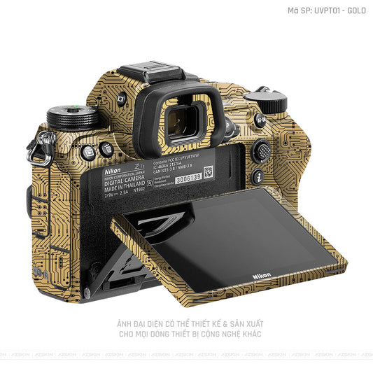 Dán Skin Máy Ảnh Vân Nổi Nikon Vi Vàng Đồng | UVPT01