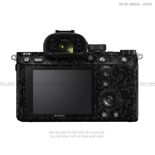 Dán Skin Máy Ảnh Sony Vân Tổ Ong Đen | ORACAL - HC070