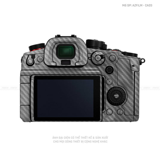 Dán Skin Máy Ảnh Lumix Vân Nổi Carbon Xám | AZFILM - CA03
