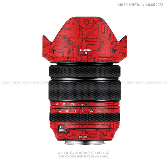 Dán Skin Ống Kính Fujifilm Vân Nổi Vi Mạch 2023 Đỏ | UVPT14
