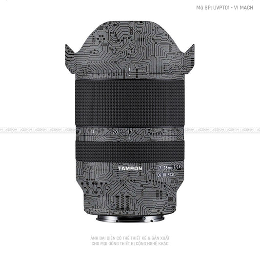Dán Skin Ống Kính Tamron Vân Nổi Vi Mạch Xám | UVPT01