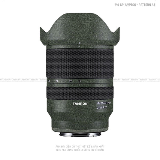 Dán Skin Ống Kính Tamron Vân Nổi Pattern AZ Xanh | UVPT06